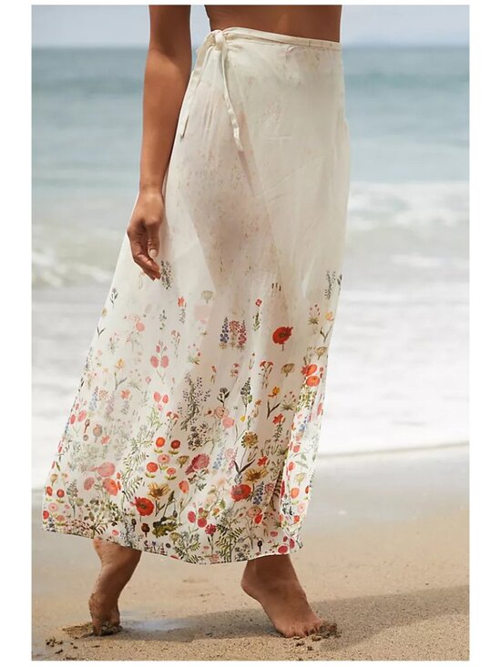 Payal Jain Other - Payal Jain | Floral Cover-Up Maxi Wrap Skirt | NWT